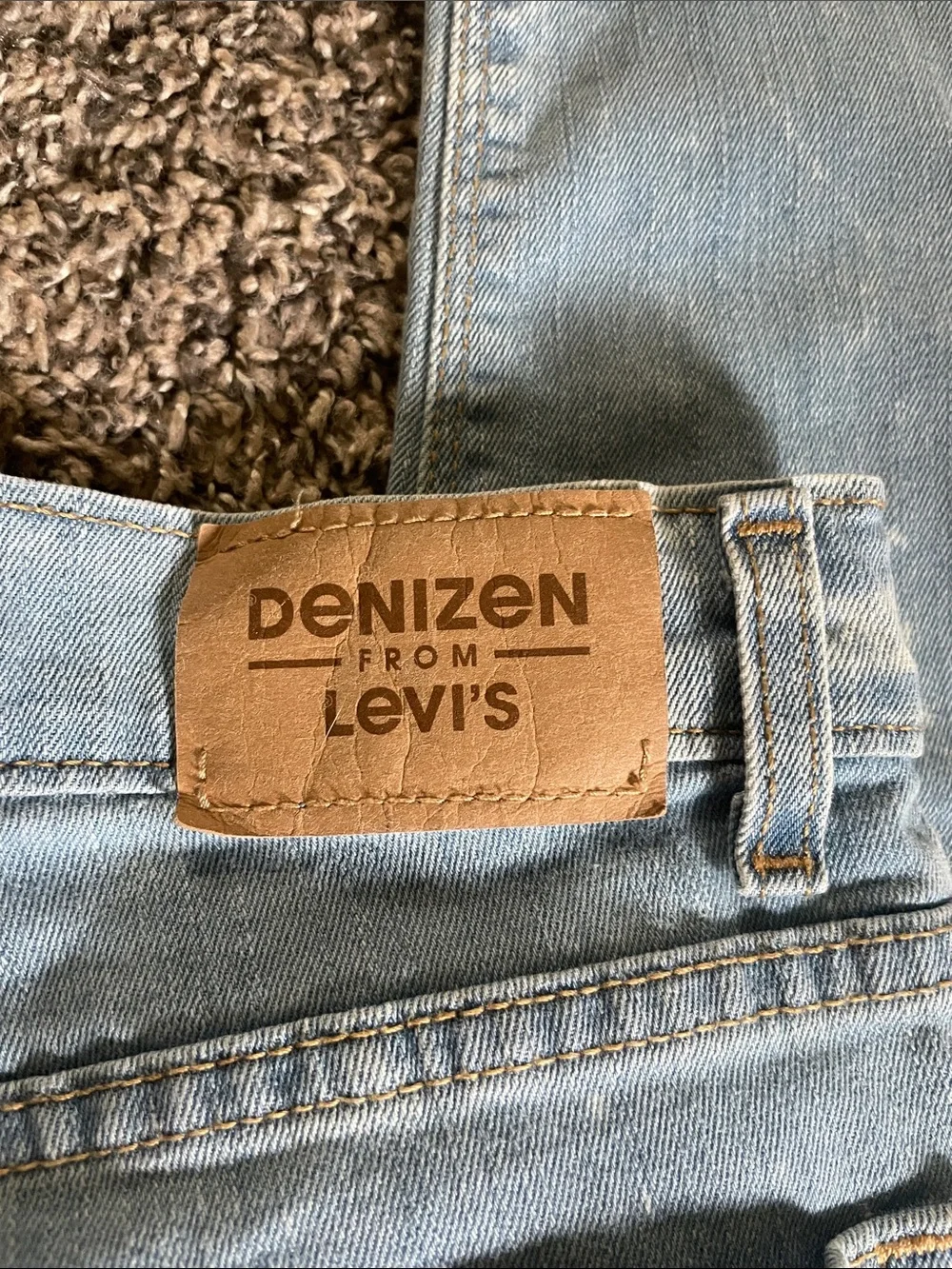 Denizen from Levi's Faded Light Blue Distressed White Washed Girls Jeans